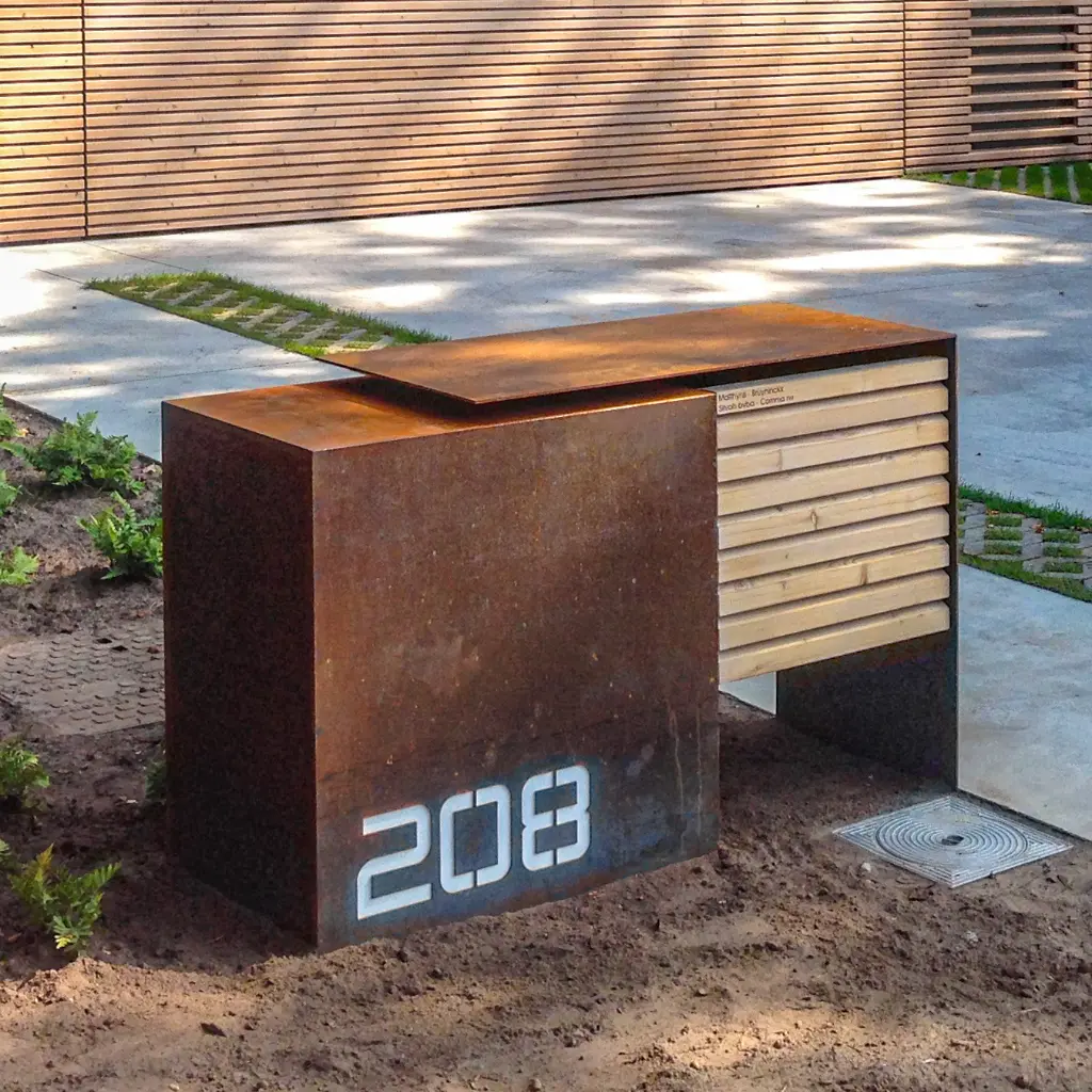 Brievenbus Powertex Cortenstaal